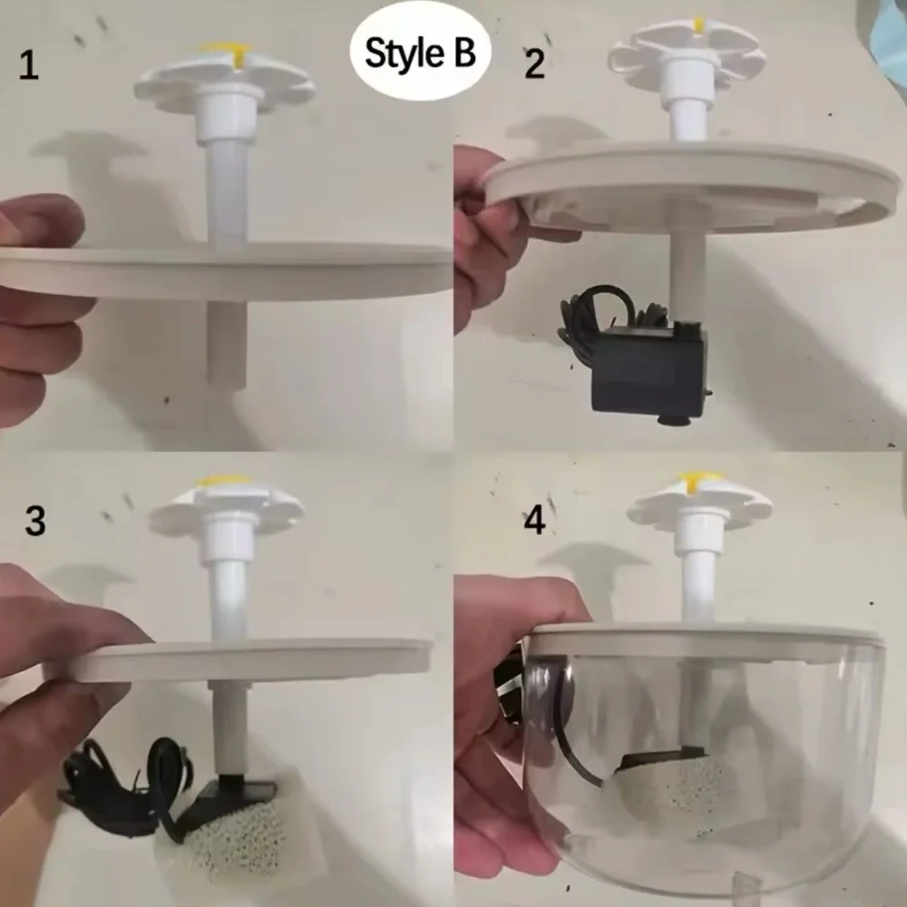 White and Yellow Pet Water Fountain